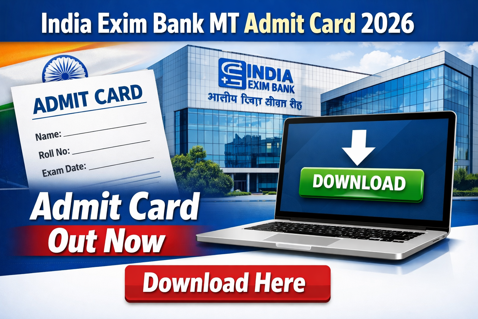 India Exim Bank MT Admit Card 2026